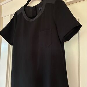 Madewell NWT Black Textured Short Sleeve Blouse. button down backing. XS